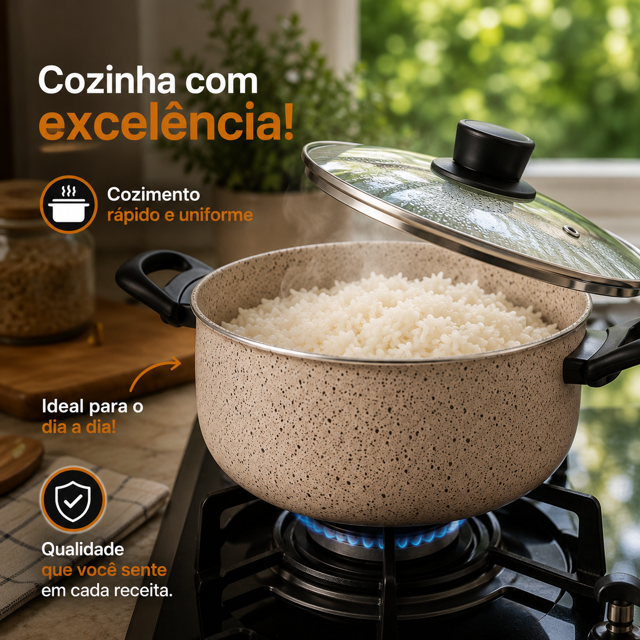 [🔥QUEIMA TOTAL] Jogo de 5 Panelas CERAMICA + INOX PREMIUM! — foto 4